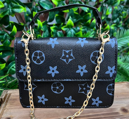 Black Mini Purse With Chain