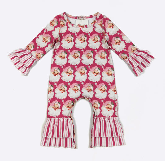 Hot Pink Santa Romper