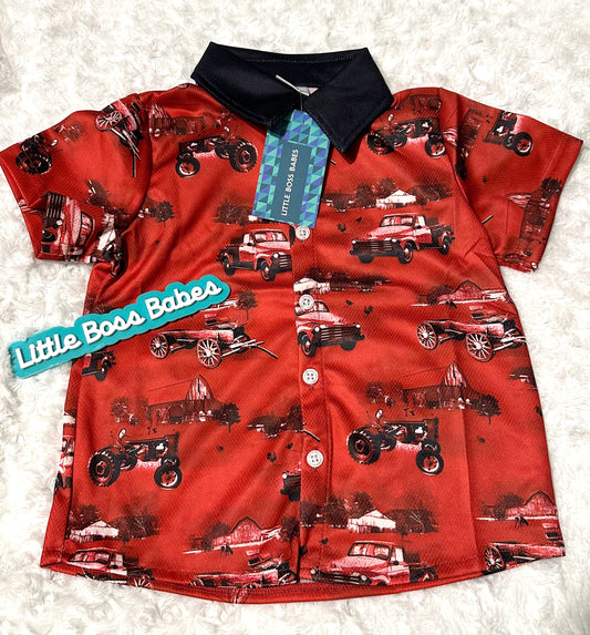 Vintage Truck Button Up