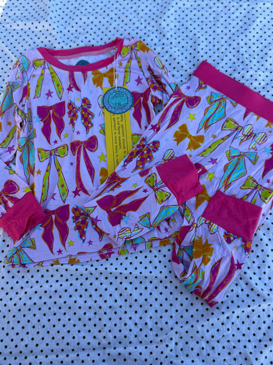 Sugar Rush Bows Bamboo Pj Set