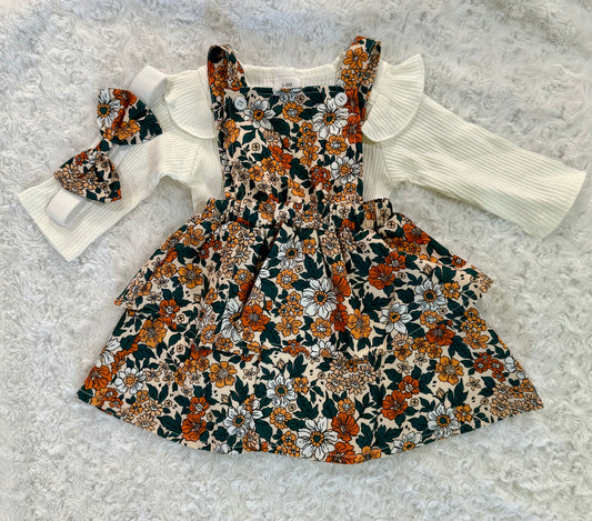 Haley Floral Suspender Dress