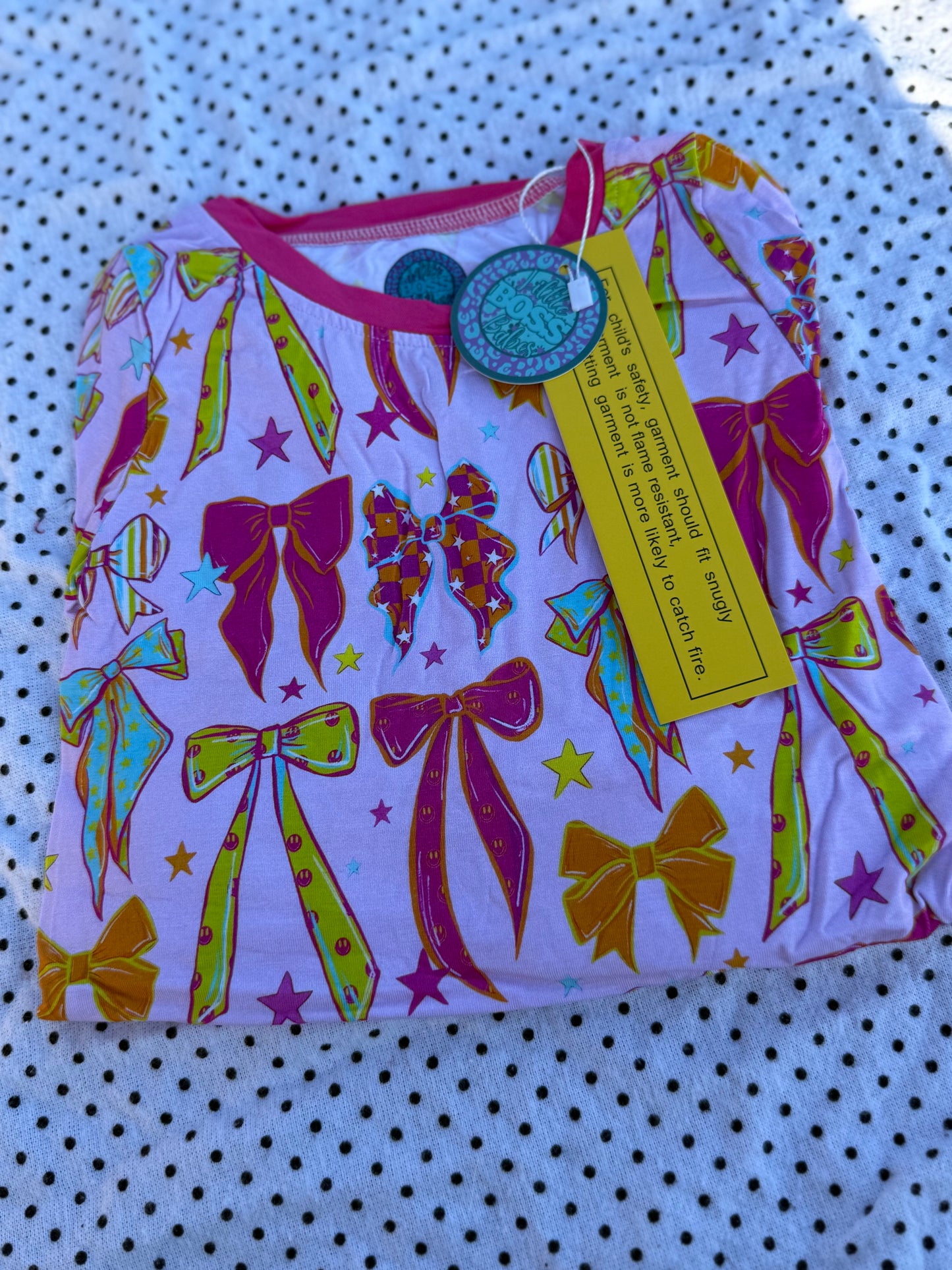 Sugar Rush Bows Bamboo Pj Set