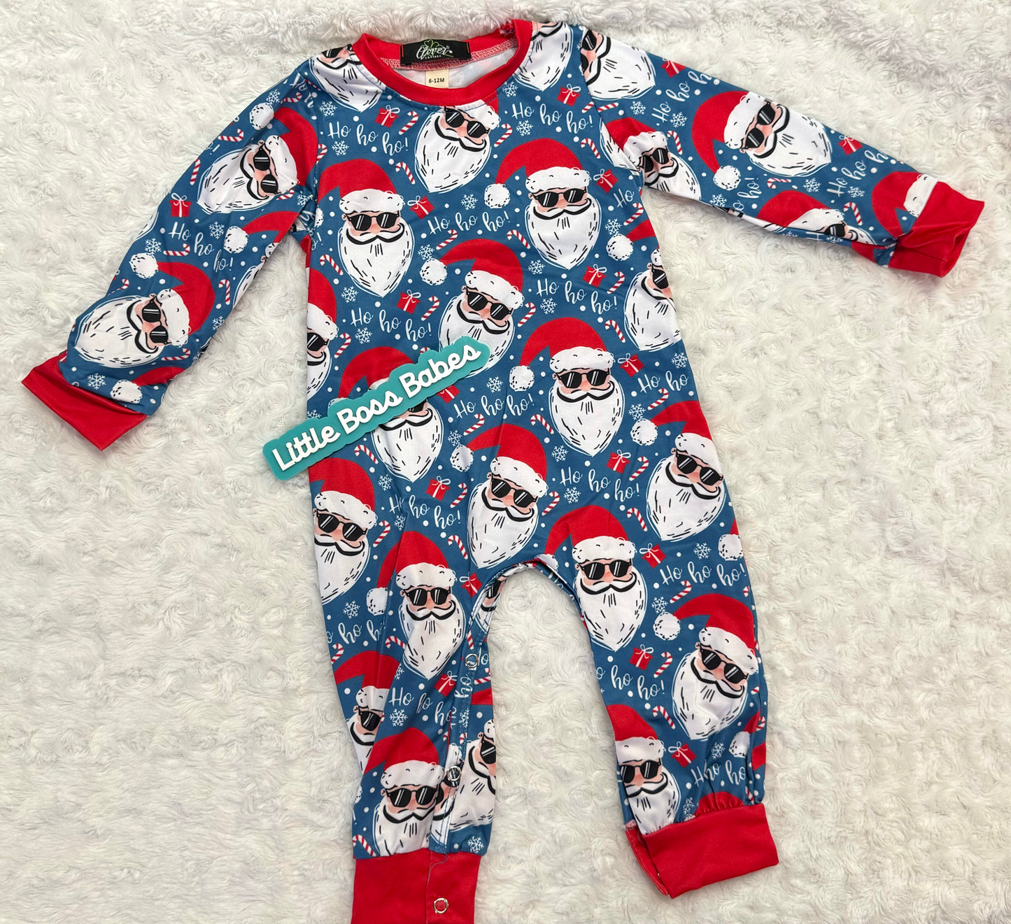 Santa Blues Romper