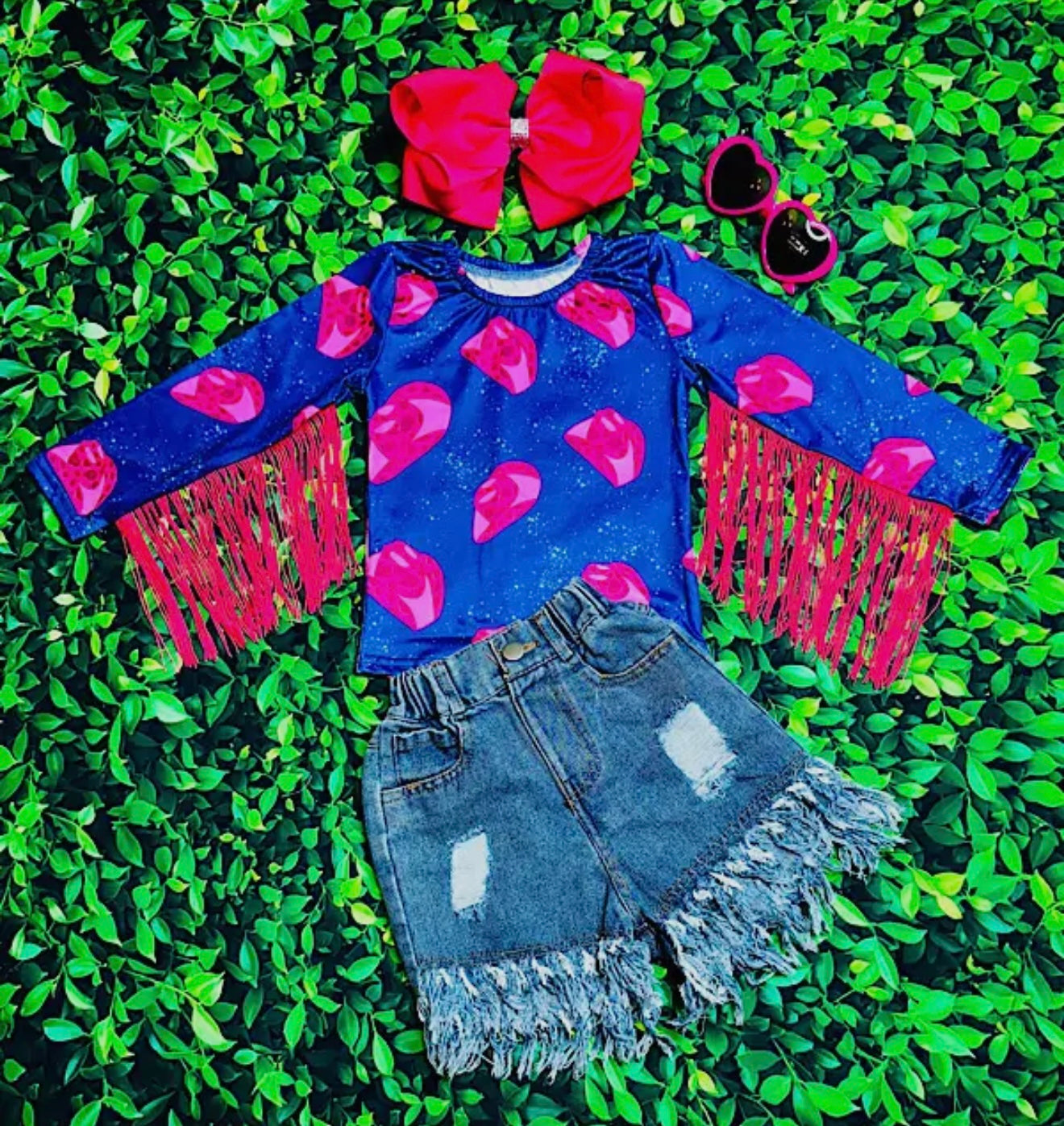 Cowgirl Hat Fringe Top