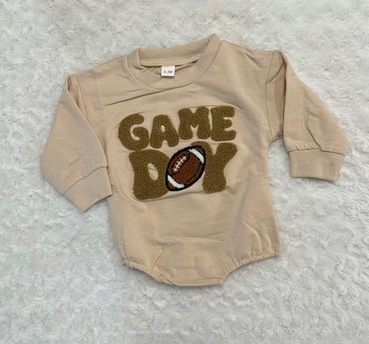 Brown Game Day Romper