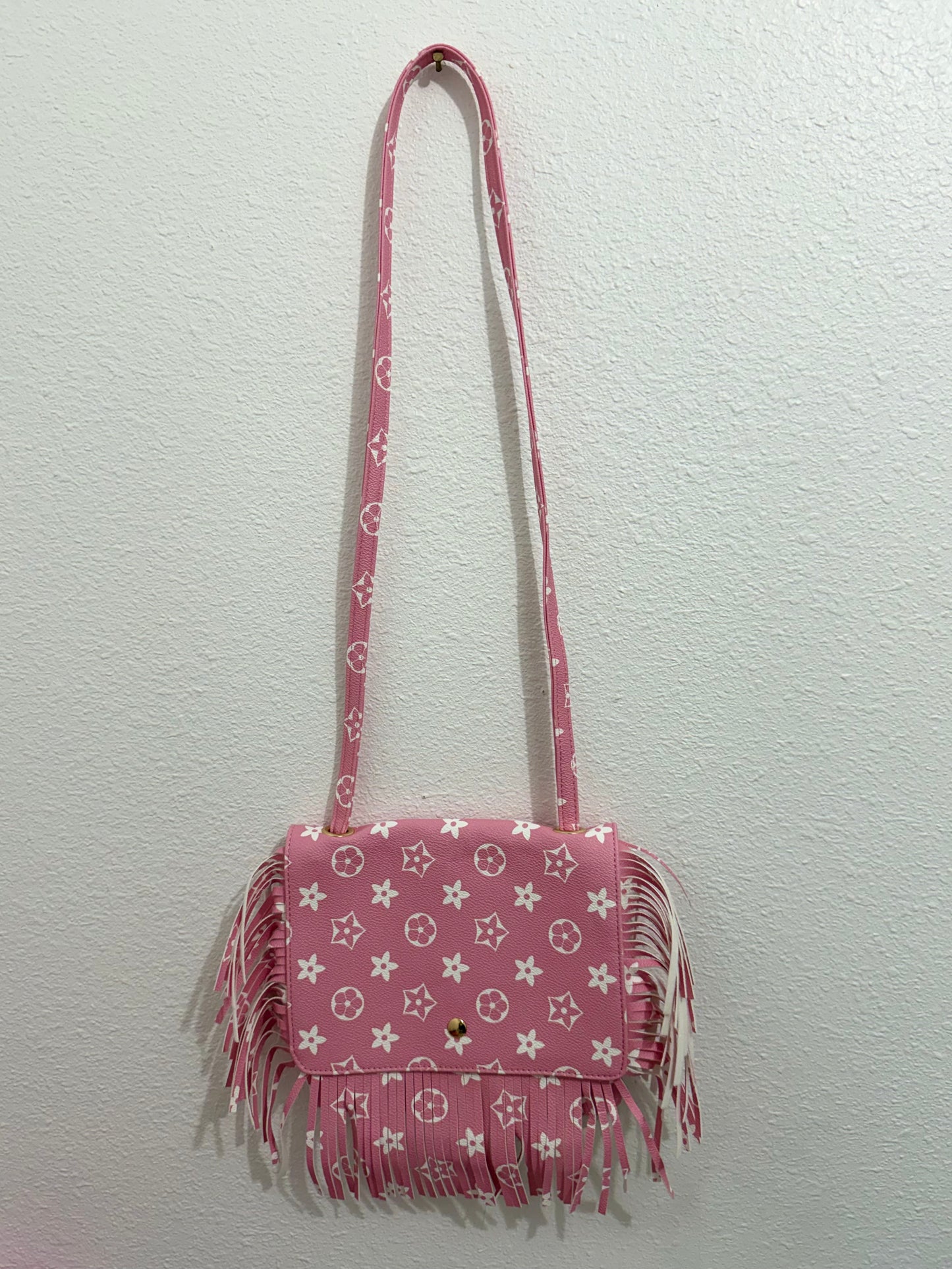 Light Pink Fringe Purse