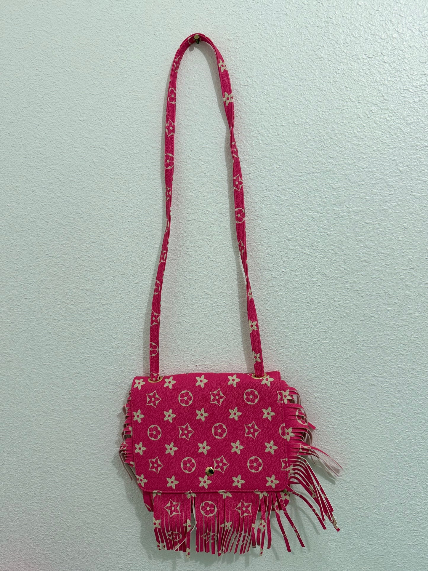 Hot Pink Fringe Purse