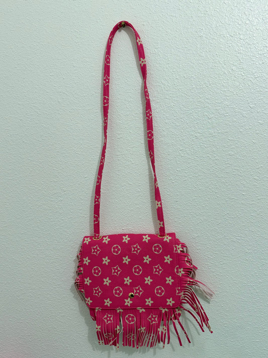 Hot Pink Fringe Purse