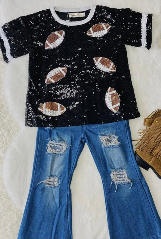 Sequin Football Top