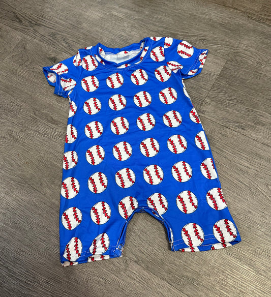Baseball Short Romper