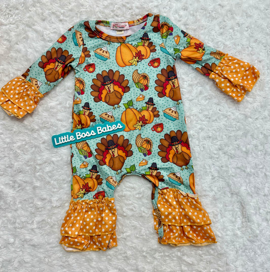 Turkey Ruffle Romper