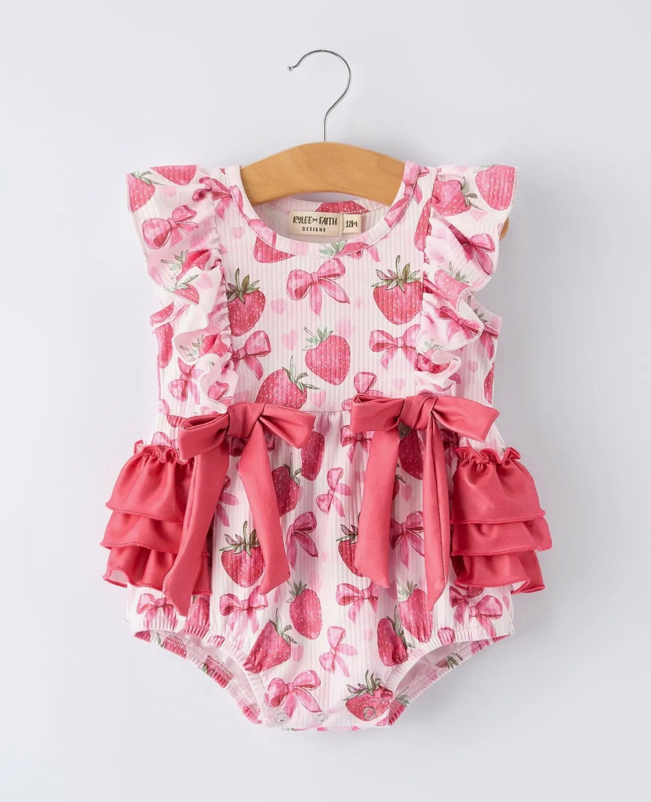 Strawberry Ruffle Romper