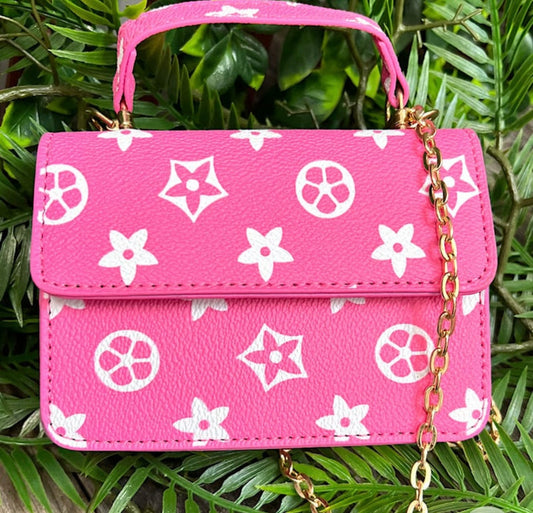 Pink Mini Purse With Chain
