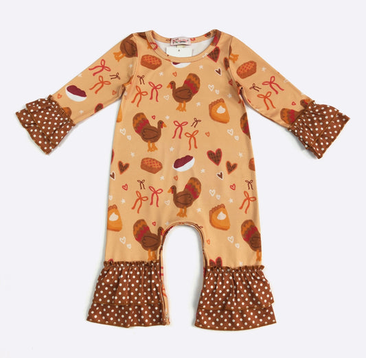 Turkey Ruffle Romper