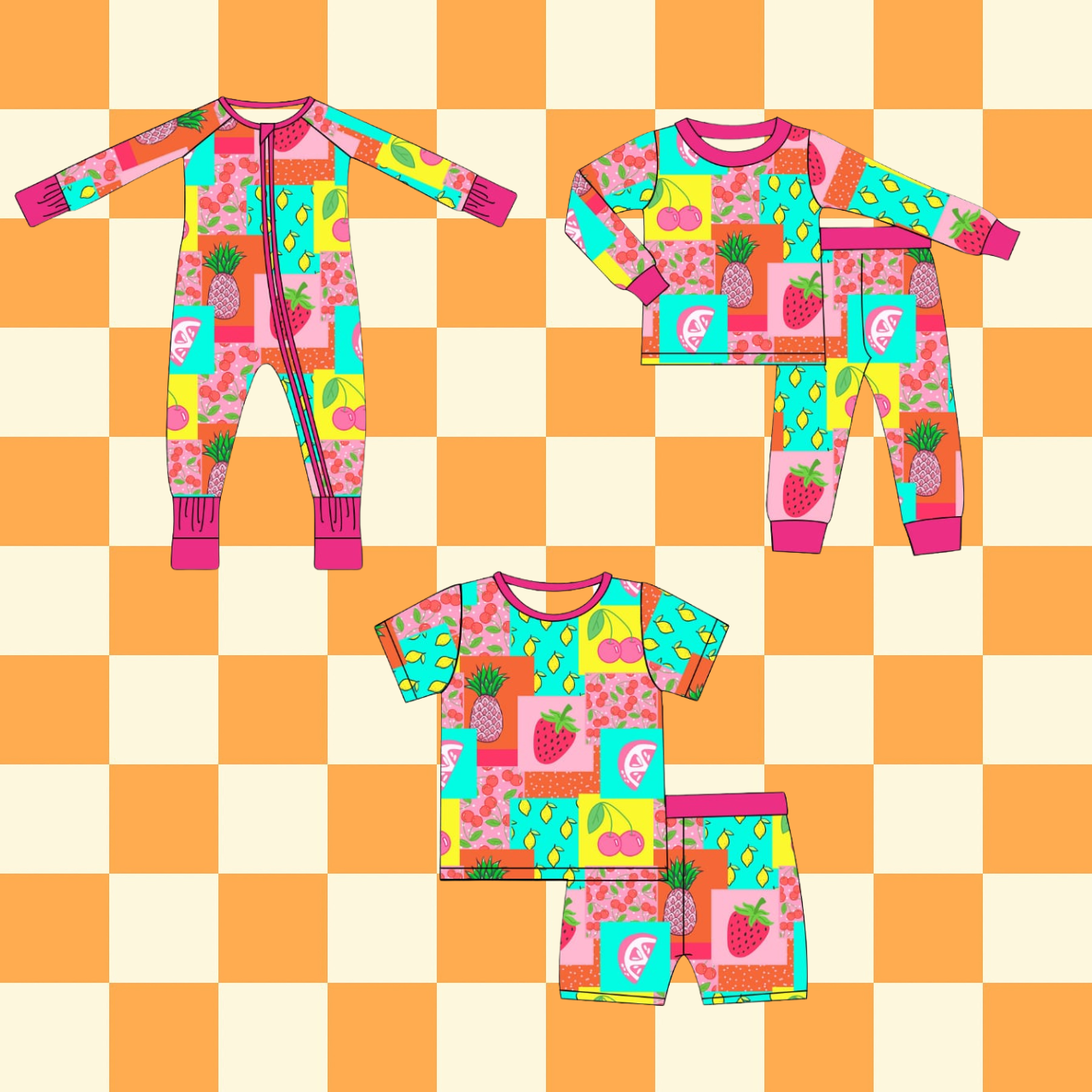 Fruity Patchwork Bamboo PRE ORDER  ETA EARLY APRIL