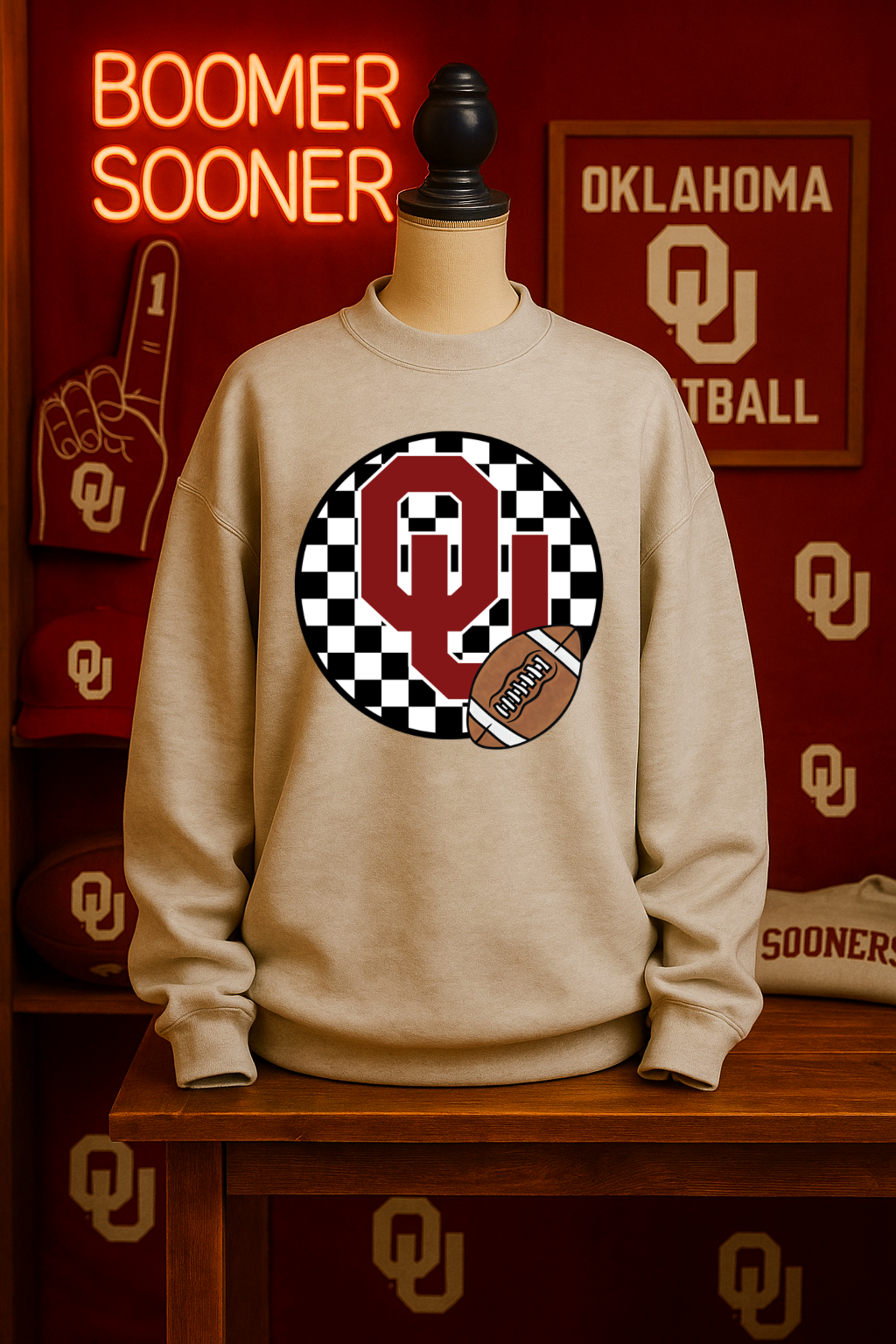 Checkered OU Toddler Styles