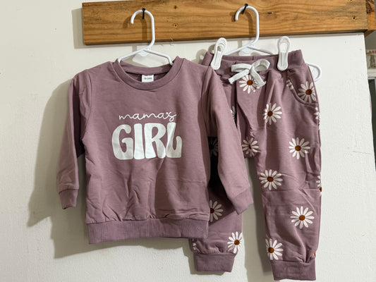 Purple Flower Mama’s Girl Jogger Set