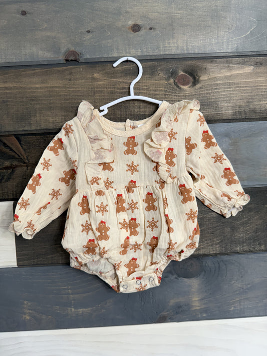 Linen Gingerbread Romper