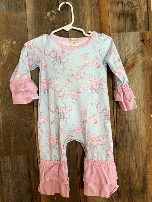 Blue Rose Romper