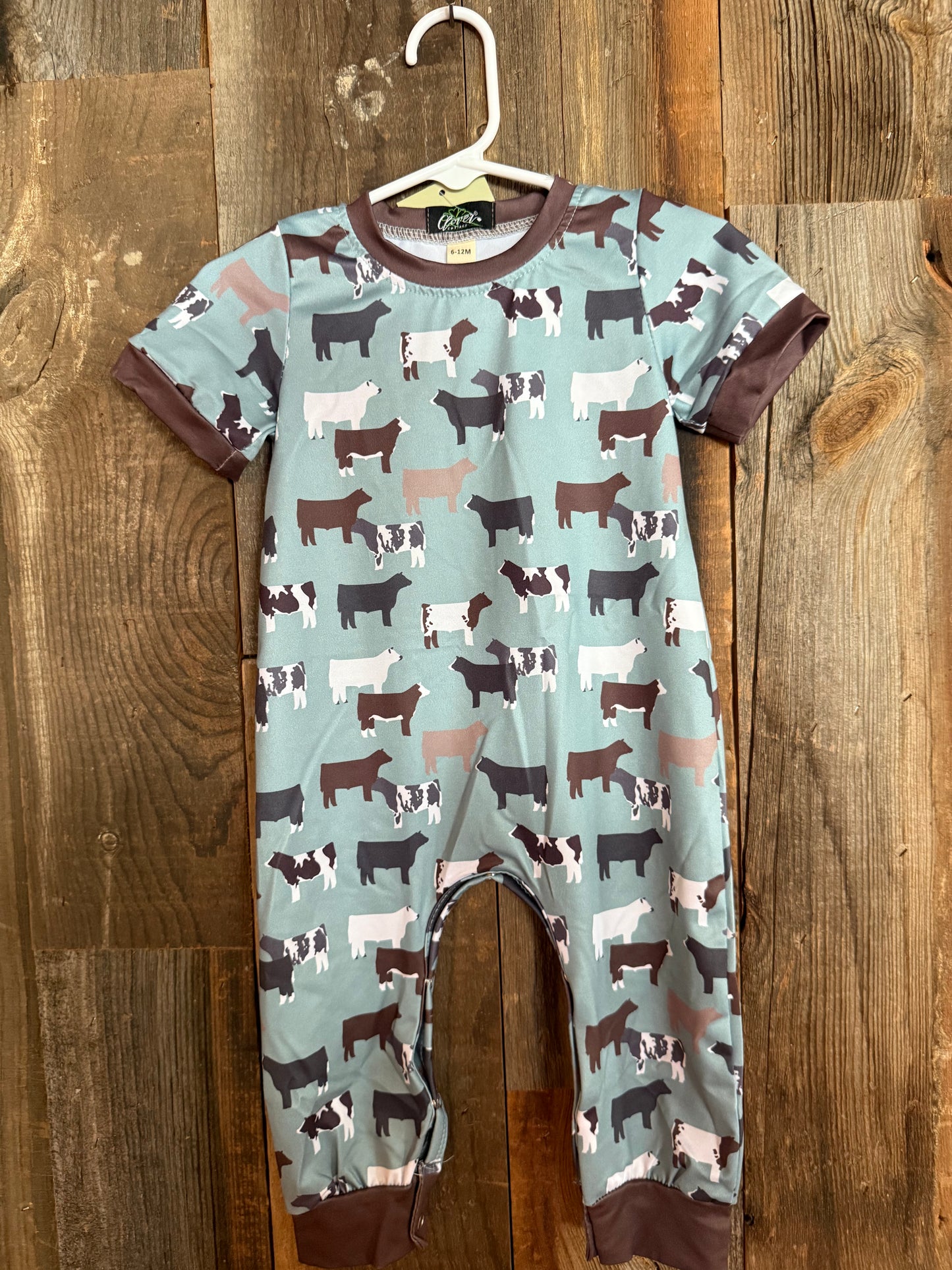Blue Cattle Romper