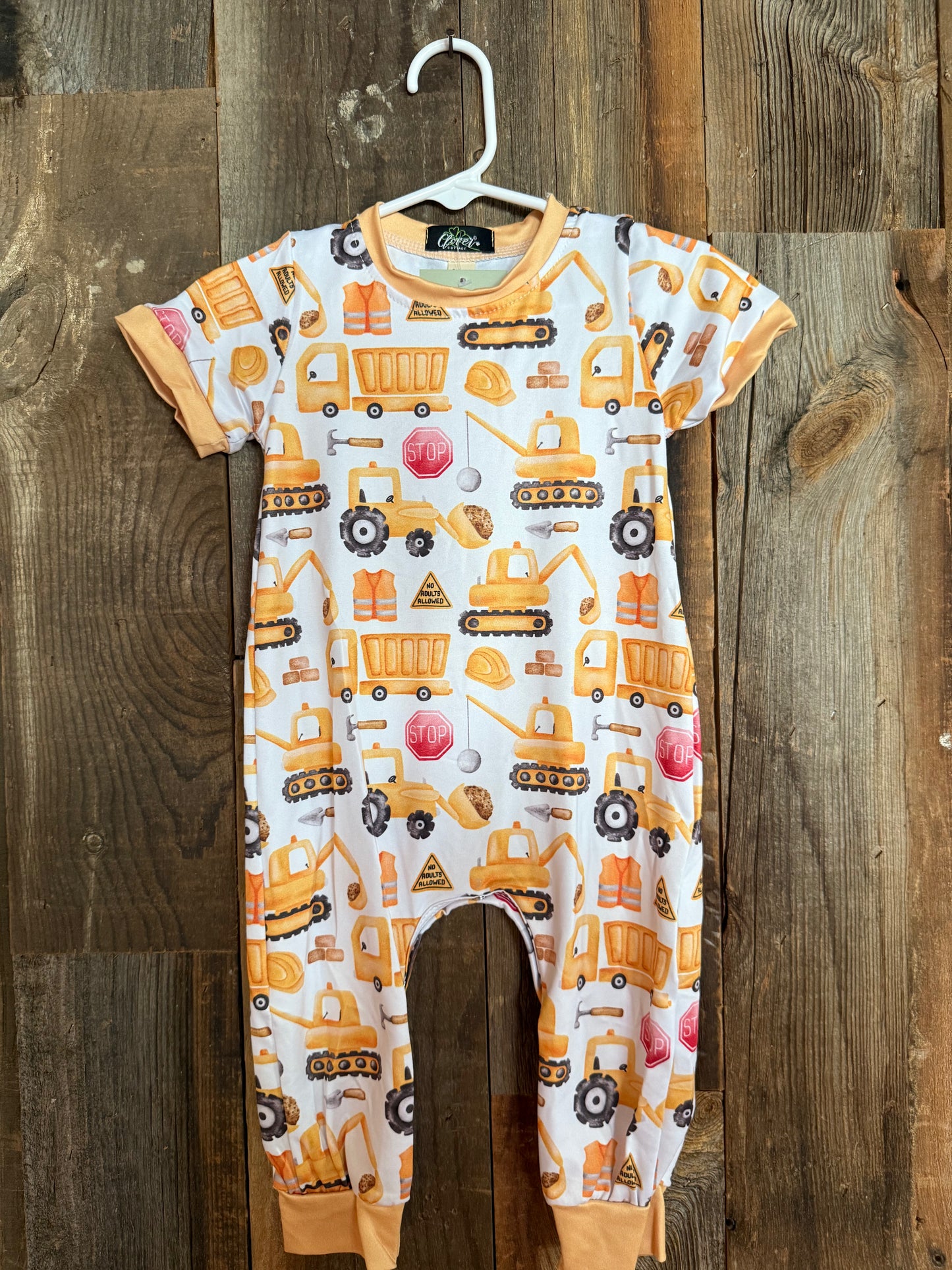 Yellow Builder Romper