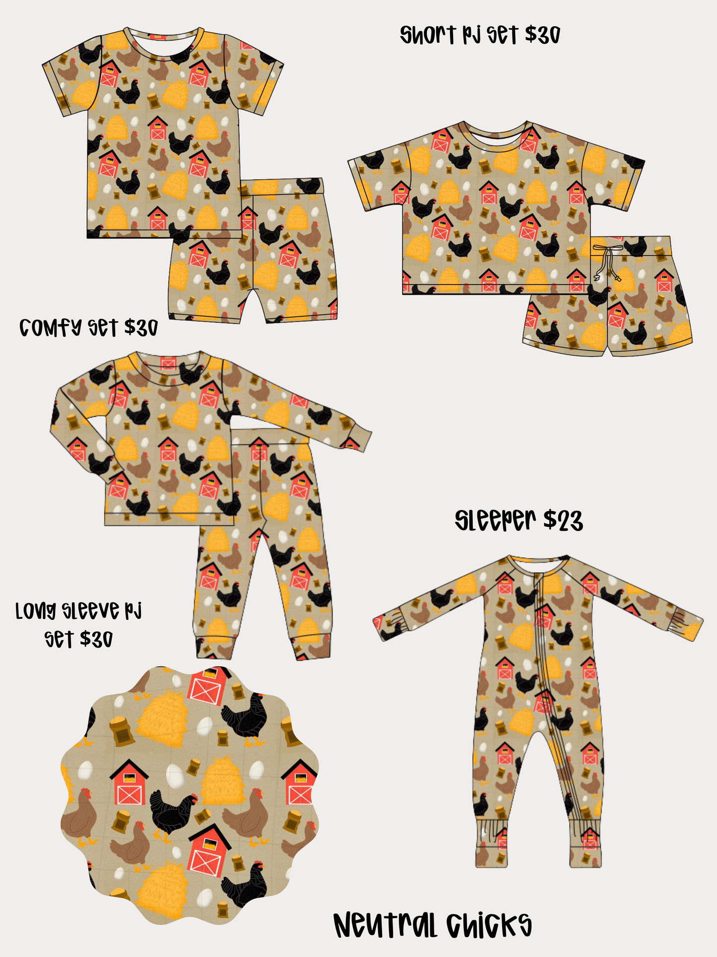 Long Pj Bamboo Set PRE ORDER