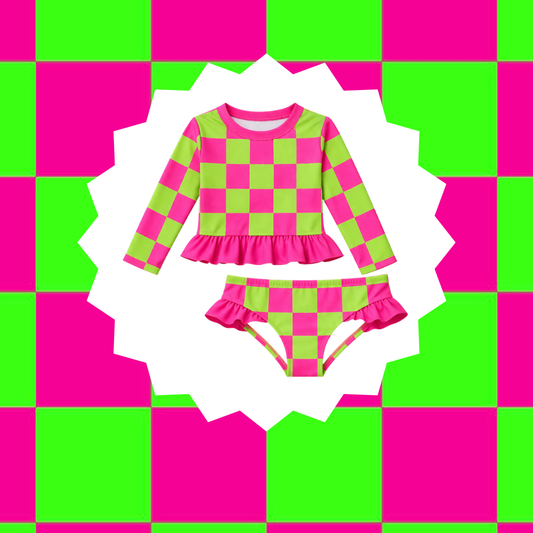 Watermelon Check Swim Styles