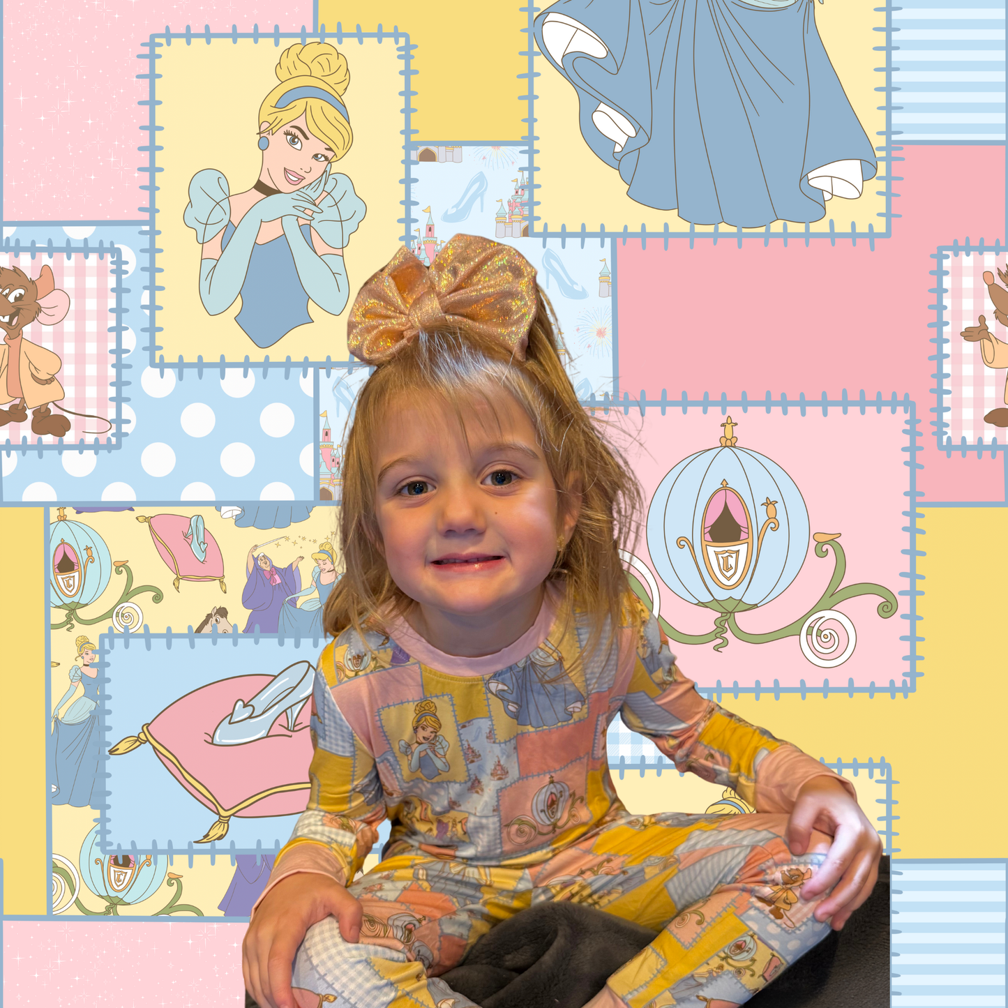 Cinderella Patchwork Bamboo Pajama Set