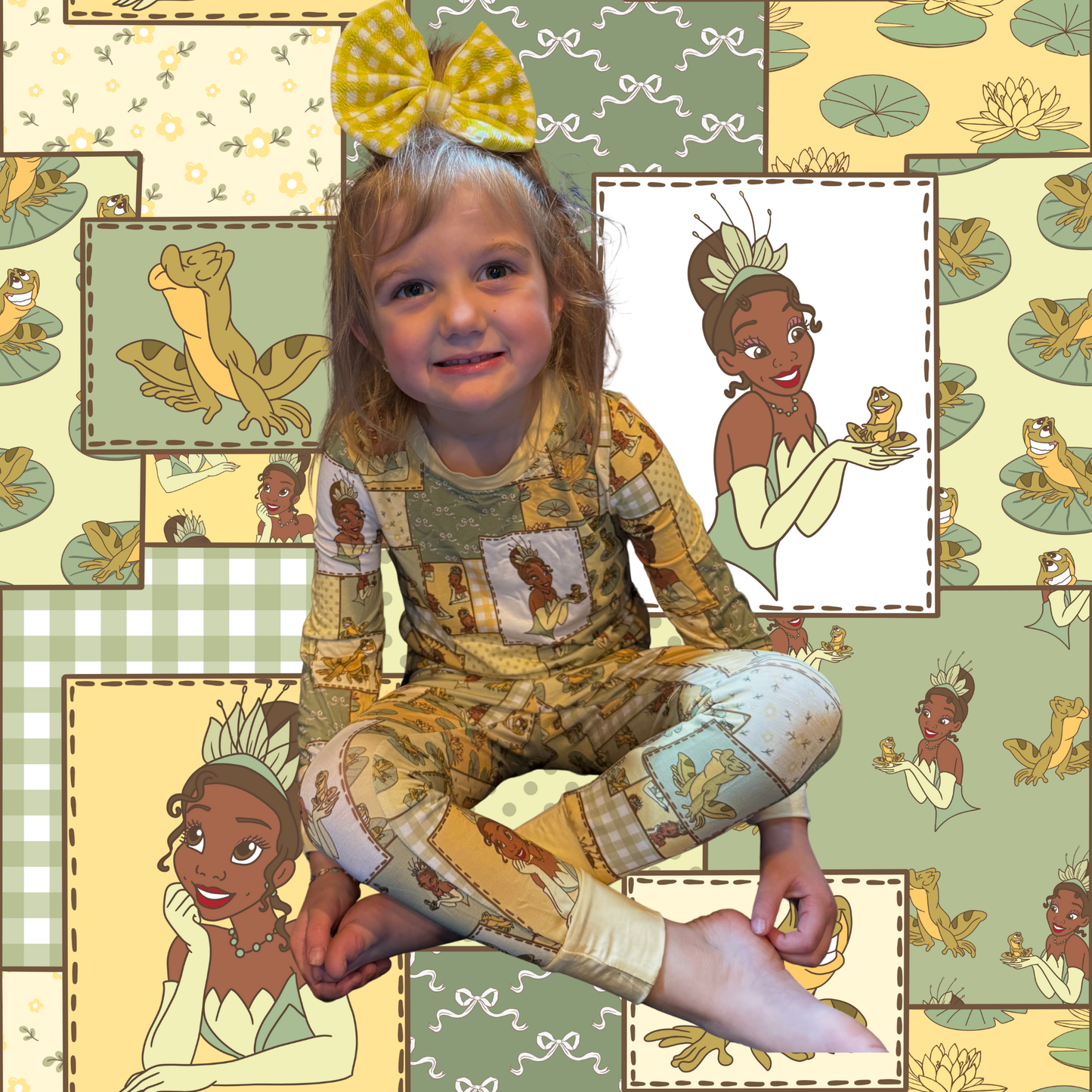 Tiana Patchwork Bamboo Pajama Set