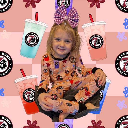 7B Energy Pink Bamboo Pajama Set