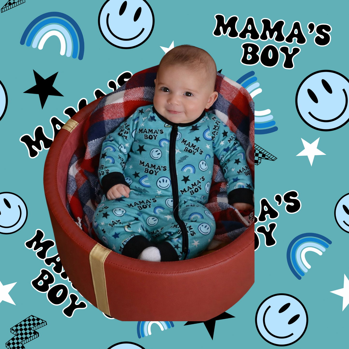 Mama’s Boy Smiley Bamboo Sleeper
