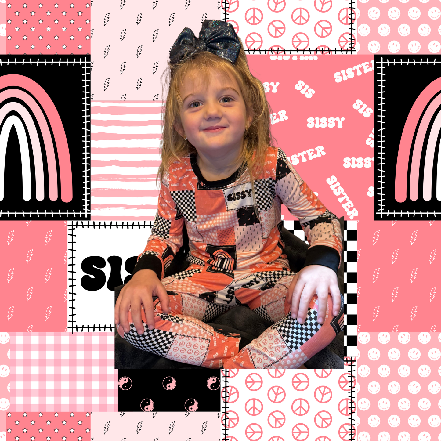 Sissy Patchwork Bamboo Pajama Set