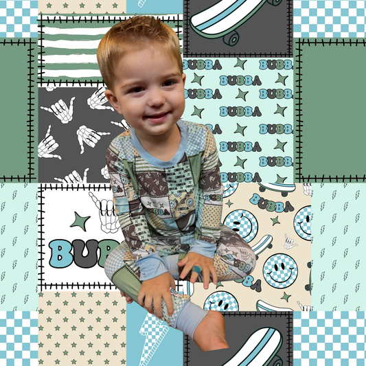 Bubba Patchwork Bamboo Pajama Set