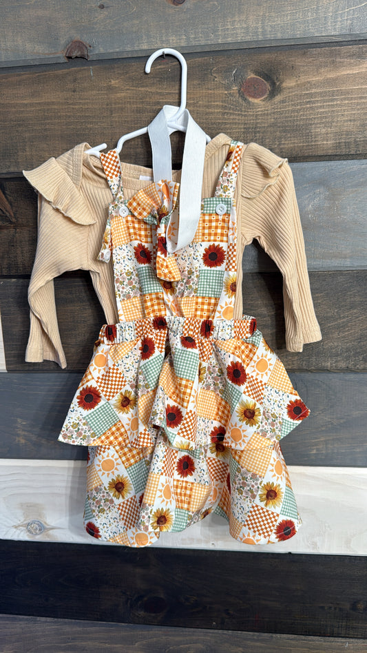 Flower Suspender Dress