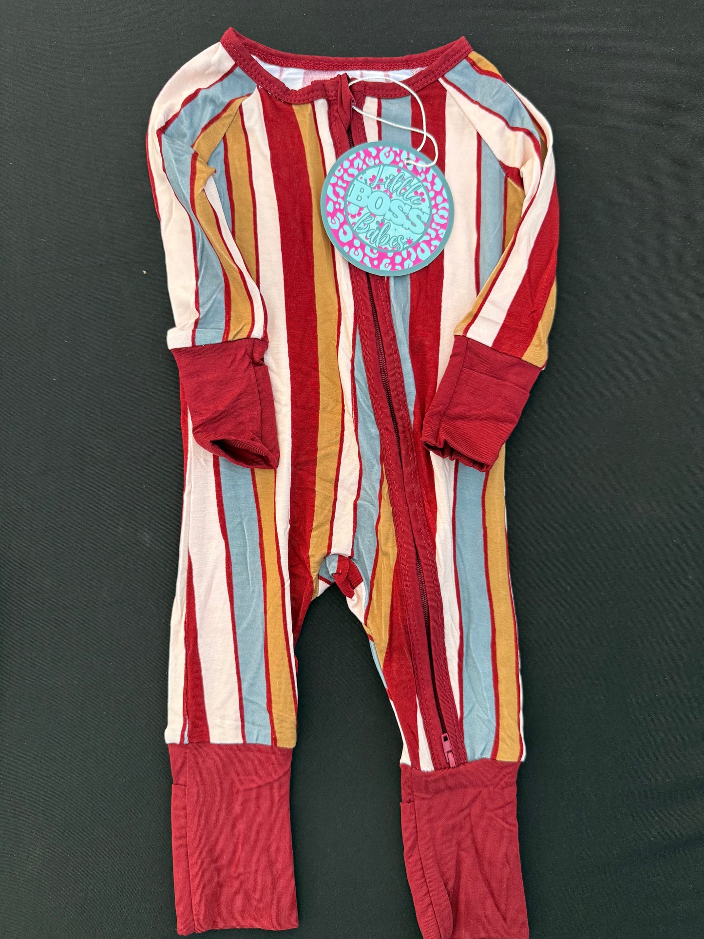 Maroon Stripes Bamboo Sleeper