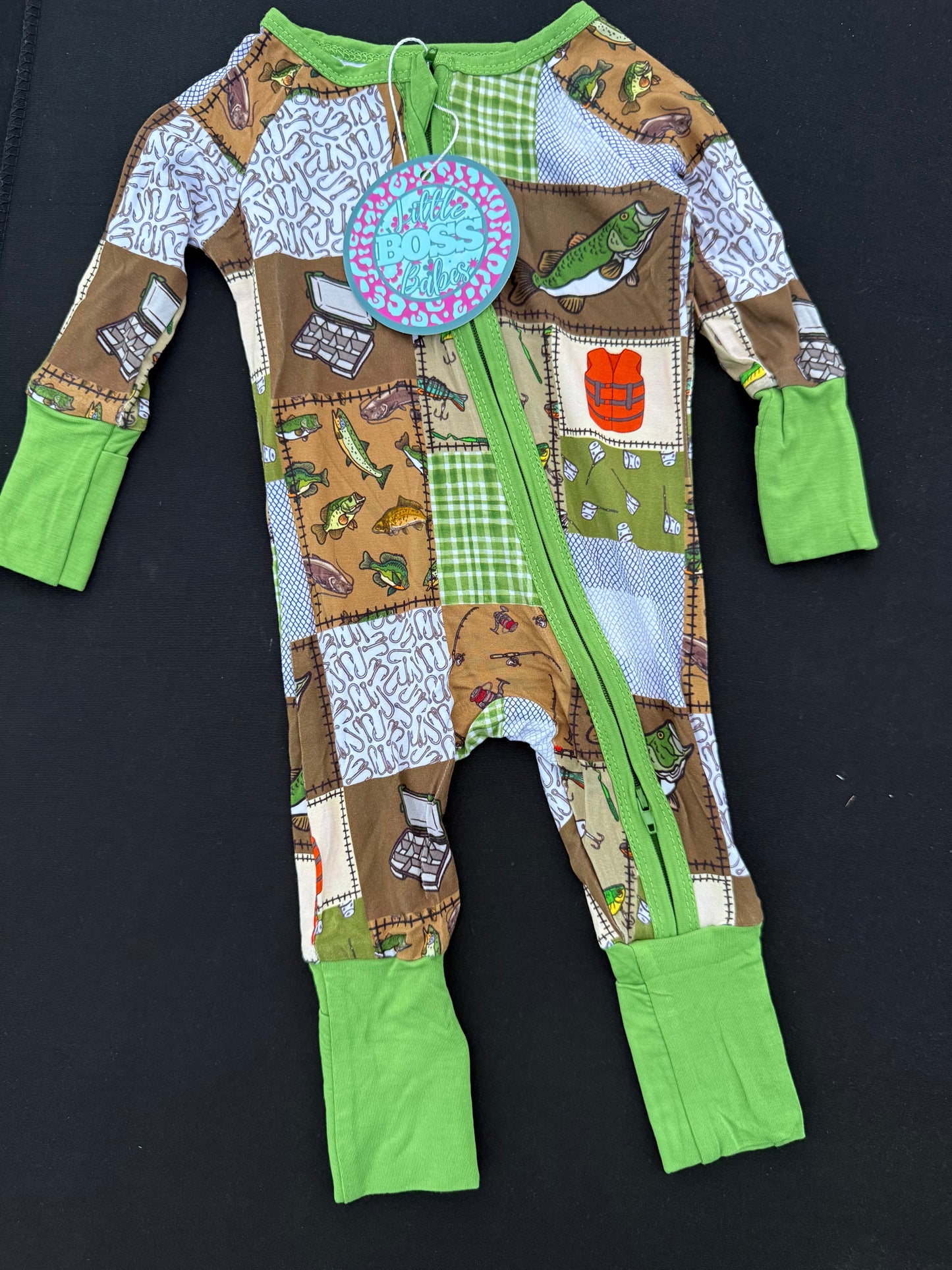 Fishing Patchwork Bamboo Sleeper