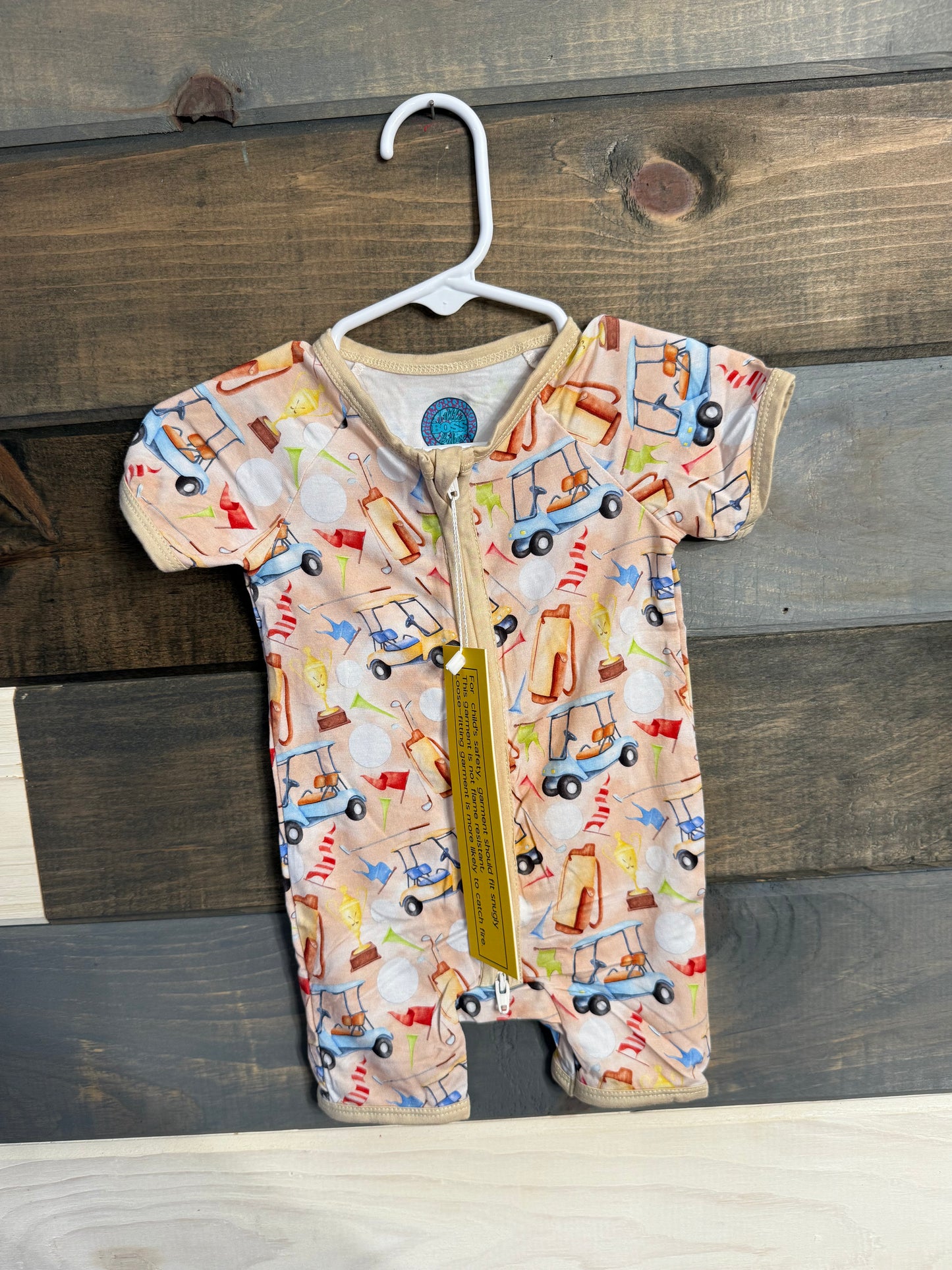 Tan Golf Bamboo Shortie Romper