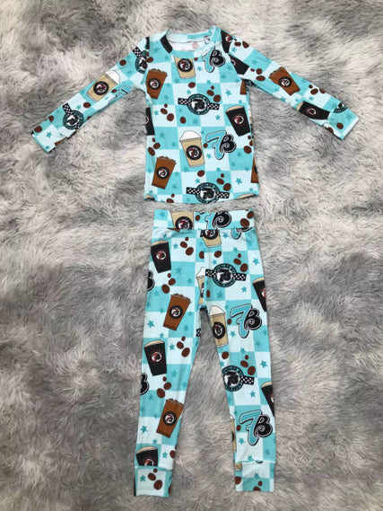 Blue 7B Bamboo Pajama Set