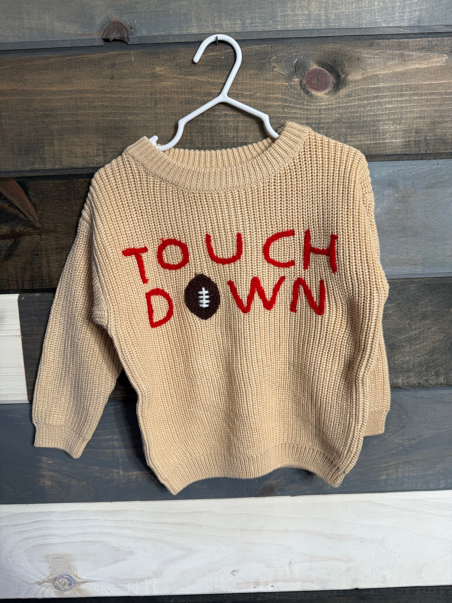 Tan Touchdown Sweater