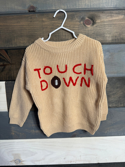 Tan Touchdown Sweater