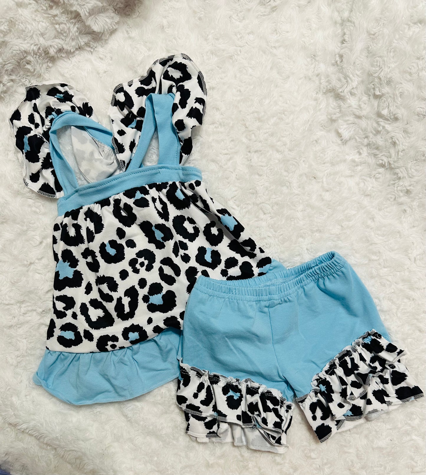 Blue and Black Leopard Set