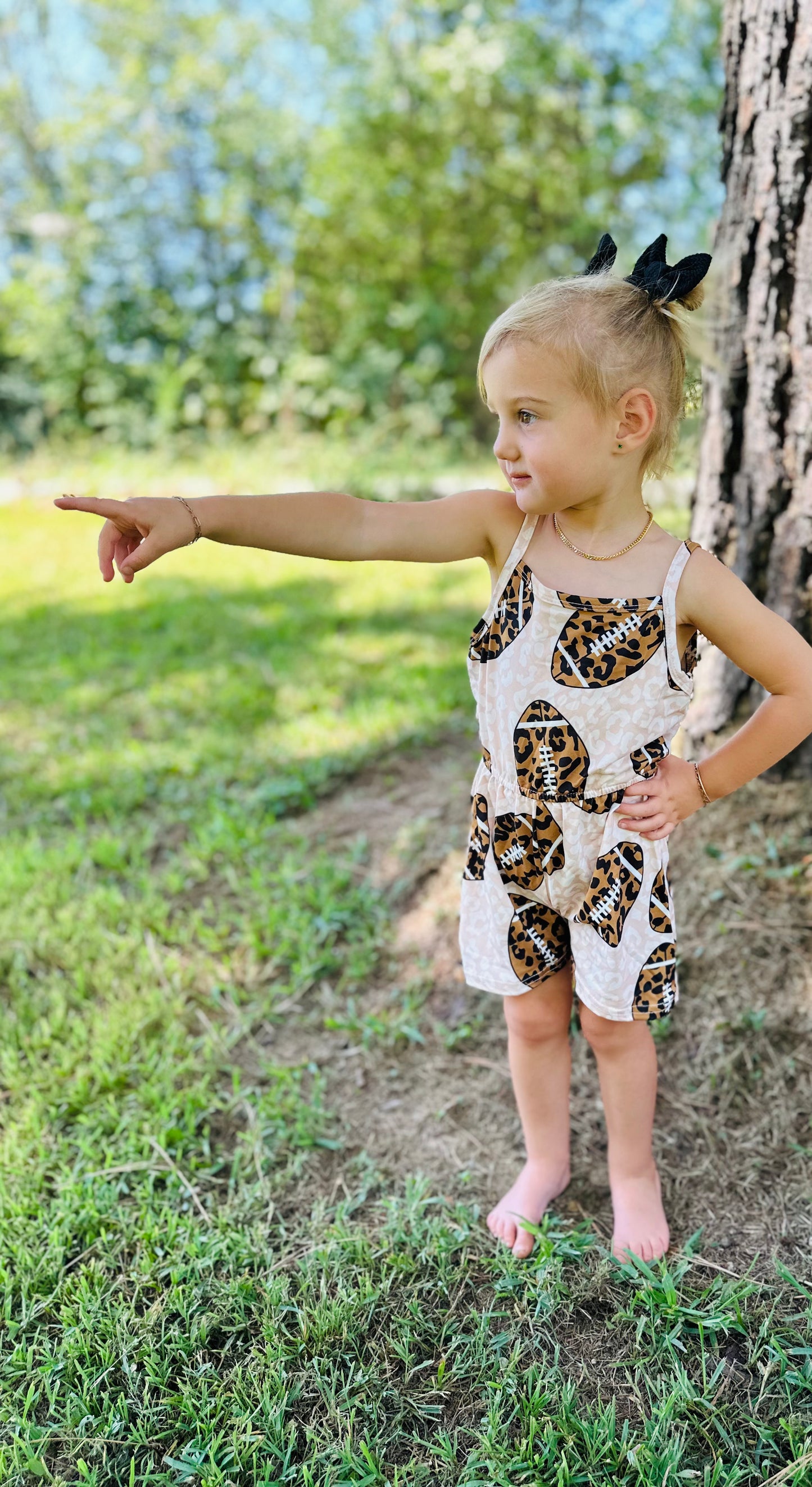 Leopard Football Romper