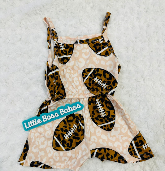 Leopard Football Romper