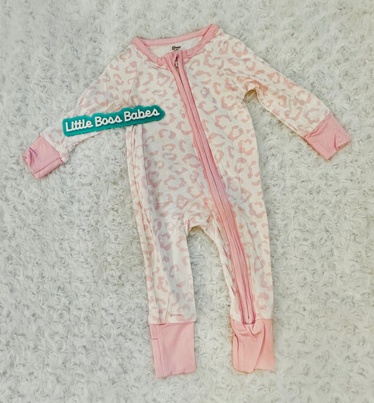 Pink Cheetah Bamboo Convertible Sleeper